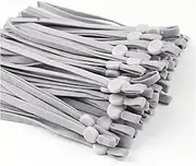 Small Elastic Rope 50/1000pcs Adjustable Mask Sewing Elastic Band Cord with Buckle Stretchy Mask Earloop Lanyard Earmuff Rope DIY Making Supplies Elastic Rope for Fitness (Color : Light Gray, Size :