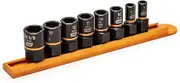 GEARWRENCH 1/4-inch and 3/8-inch Drive Bolt Biter Impact Extraction Socket 8-Pieces Set, Multi, One Size, 84782