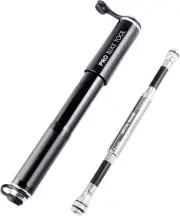 PRO BIKE TOOL Bike Pump with Gauge Fits Presta and Schrader - Accurate Inflation