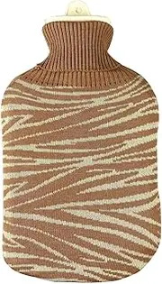 Feelgood Hot Water Bottle w/Cover 2L - Zebra Knit