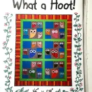 Quilt Pattern What a Hoot Colorful Owls 46" x 59"
