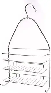 Immerse Large Stainless Steel Shower Organiser – Rust Resistant Bathroom Caddy with Swivel Hook, Trays & Hanging Hooks – Grey – Ideal Shower Shelf, Soap Holder & Skincare Organiser