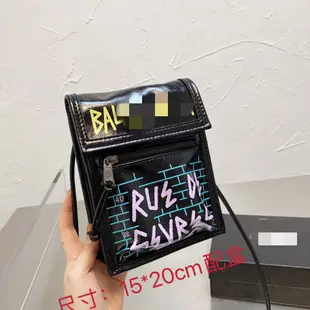 巴黎世家秀 牛皮 相機包 手機包 零錢包 斜挎 油蠟皮 鱷魚紋 男女小包配禮盒