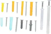 SEWACC 300pcs Metal Expansion Screws Plastic Wall Plugs Kit Drywall Anchors for Decorative Fixtures