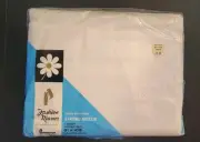 Vtg NOS Penneys Fashion Manor Strong Muslin Double Bed Flat Sheet White 81"x108”