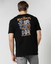 [The Mad Hueys] The Mad Hueys Men's Captain Cooked T-Shirt in Black Size Medium M Black