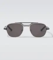 [Cartier Eyewear Collection] Cartier Eyewear Collection Santos De Cartier square sunglasses One Size silver