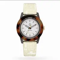 在飛比找momo購物網優惠-【法拉米拉】Q&Q 巴賽爾系列太陽能手錶-琥珀米(35mm)