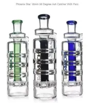 Ash Catcher 90° Phoenix 18mm w/perc Water Pipe Glass EXTRA THICK 2024
