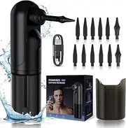 Hiwoor Water Powered Ear Wax Removal Tool, Electric Ear Cleaner Kit with 4 Cleaning Modes & Replaceable Nozzles, IPX5 200ML Tank Portable Earwax Removal Water Irrigation Ear Cleaning System for Family Use (Black)