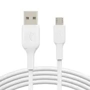 Belkin BoostCharge Micro-USB to USB-A Cable (1m/3.3ft) - White (CAB005bt1MWH), 7.5W, 480Mbps, 8,000+ bends tested, USB-IF Certified