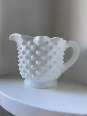 Fenton Milk Glass Hobnail Creamer
