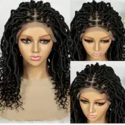 Butterfly 16inch Locs Box BraidsWig 9x6 Inch Lace Front Dual Knotless Synthetic