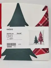 Ikea CHRISTMAS Tree Pillow Cushion Cover Only 20" x 20" Frodis Strala Vinter