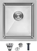 MESIDA 33 x 38 cm Single Bowl Kitchen Sink SUS304 Undermount Stainless Steel Kitchen Sink