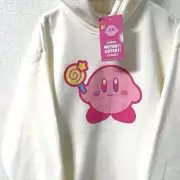 Kirby Star Hoodie Sweatshirt White L Size FS JP NEW