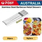 33.5cm Stainless Steel Barbecue Metal Skewers Flat Needle BBQ Tools Kebab Stick