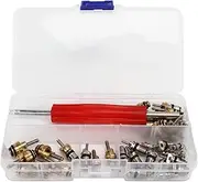 R12 / R134a AC Air Conditioner Main Valve Core Kit R12 R134a Valve Core Refrigeration Tire Valve Stem Core with Removal Tool for Most Cars 41 pcs.
