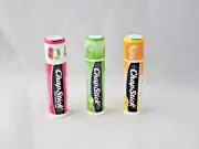 (3 Pack) ChapStick Lip Balm New Sealed Green Apple Cherry Peaches/Cream C34