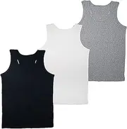 GARAU(ガロー) Gallo Boys' Undershirt, Tank Top, Set of 3, 100% Cotton