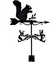 Weather Vane Horse Cyclist Silhouette Creative Sculptures Weathercock Wind Direction Indicator Weathervane Measuring Tools Stainless Steel with Anti-Rust Coating