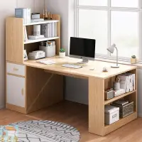 在飛比找樂天市場購物網優惠-電腦桌臺式家用學習桌臥室寫字桌學生書桌書架一體桌簡易床邊桌子