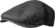 [svlftecon] Unisex Newsboy Cap Flat Ivy Hat Cabbie Hunting Driving Hat for Autumn Winter Series 4, 22 Dark Gray Herringbone Pattern, X-Large