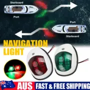 2pcs Waterproof LED Navigation Lights Nav Lamp Side Port Starboard Mount Marine