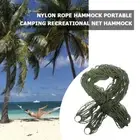 Portable Nylon Hanging Bed Mesh Swing Sleeping Camping Hammock (Army Green)