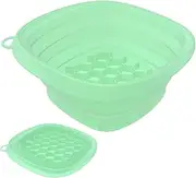 Facial Ice Bath Bowl - Collapsible Ice Compress Basin, Collapsible Basin | Silicone Reusable Collapsible Cooling Wash Basin with Tray, Ice Bath Basin