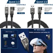 5m Data Cable USB-A USB-C String Streaming Charging for Quest 2/3 VR Link Cable