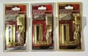 3 Packs Hillman Keyed Door Chain Lock Locks 852232 New Old Stock W Keys Brass