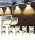 12 PK Warm Lights Solar Outdoor Fence Lights Deck Lights Waterproof Yard Patio