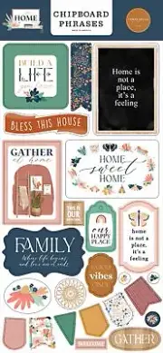 Carta Bella Chipboard 6"X13"-Phrases, At Home