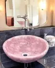 24" Rose Quartz Stone Bathroom Sink Kitchen Vanity Sink/Washbasin Plumbing Decor