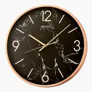 NEW SEIKO 16" ROUND WALL CLOCK GOLD METALLIC FRAME W/ QUIET SWEEP QXA760PLH