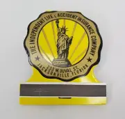 Vintage Jacksonville Florida Insurance Matchbook Matches Statue Liberty Die Cut