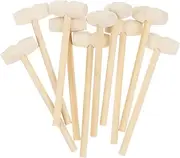 NAMOARLY 10pcs Wooden Hammers Safe and Educational for Hand Eye Coordination and Creativity for Home Decor and Crafting Activities