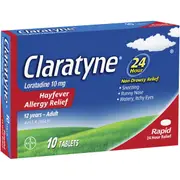Claratyne Hayfever Allergy Relief Antihistamine Tablets 10 pack