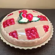 Vintage Ceramic Cherry Pie Crust Plate Dish & Keeper Covered 11” Hand Painted