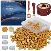 Wax Seal Stamp Kit, 357Pcs Wax Sealing Sets with Wax Beads, Seal Stamp, Wax S...