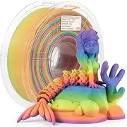 PLA Rainbow (PLA+) Matte Filament 1.75mm, Colour Change 3D Printer Filament, Multicolour 1kg Spool, Dimensional Accuracy +/- 0.02 mm
