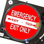 Emergency Exit Slipmat Turntable 12" for DJ Vinyl LP Audiophile