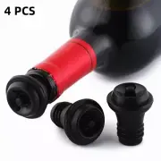 Easy to Use Vacuum Pump Stoppers for Wine Bottles Set of 4 Silicone Stoppers