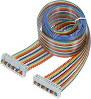 uxcell 1 Pcs 26 Pin Flat Rainbow Ribbon Cable FC/FC Female Connector 4.9FT 2.54mm Pitch Breadboard Jumper Wires for Electronic Projects