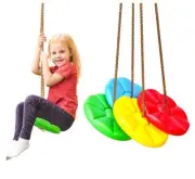 Round Petals Seat Outdoor Courtyards Sports Toy Tree Rope Swing Kids Disc Swing