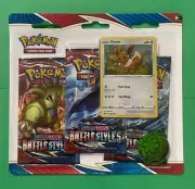 POKEMON TCG BATTLE STYLES 3-PACK BOOSTER BLISTER W/ EEVEE HOLO & COIN
