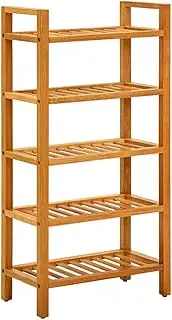 Compact Design Shoe Rack with 3 Shelves, Wooden Organizer Storage Shoe Shelf for Bathroom Entryway