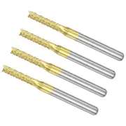 4pcs 3.175mm Shank 2.4mm Diameter Ti-Coated Carbide Corn End Mill CNC Router Bit