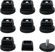 uxcell Leveling Feet 40 x 40mm Square Inserts Sofa Leg Adjustable Leveler 8 Sets